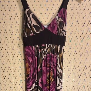 Charlotte Russe Purple and Black Floral Dress
